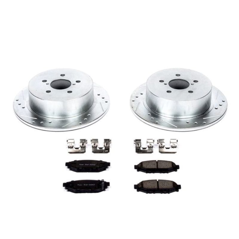 PowerStop — Z23 Daily Driver Carbon-Fiber Ceramic Brake Pad and Drilled & Slotted Rotor Kit