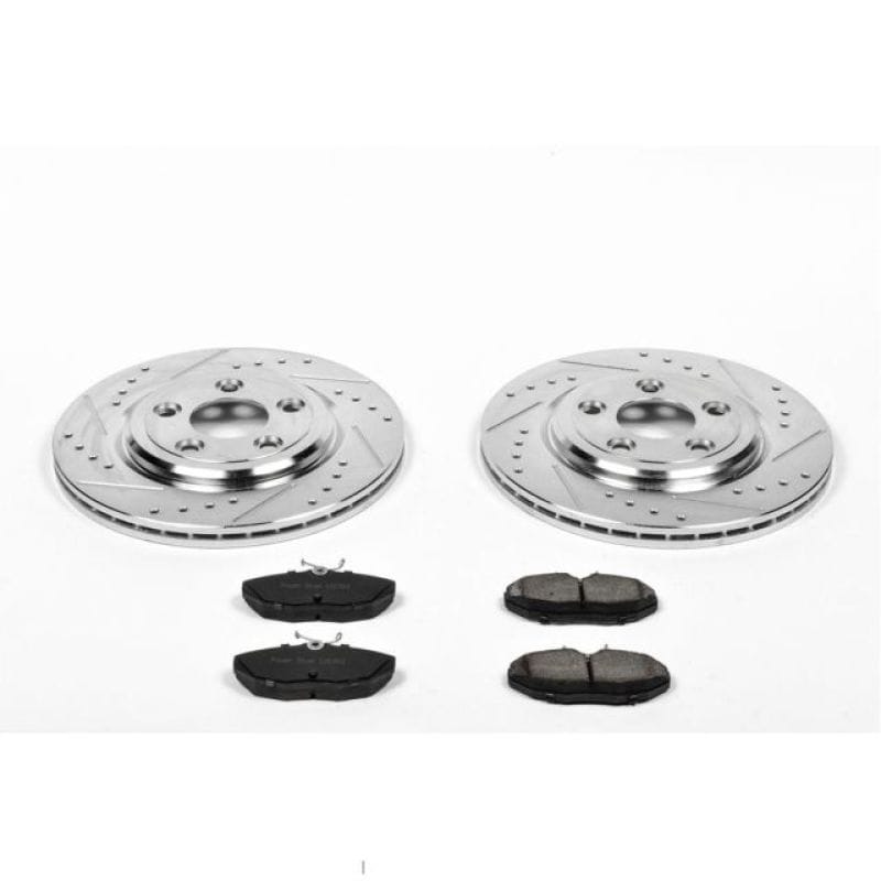 PowerStop — Z23 Daily Driver Carbon-Fiber Ceramic Brake Pad and Drilled & Slotted Rotor Kit