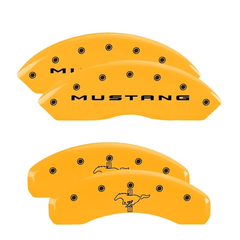 MGP — Set of 4 caliper covers, Engraved Front: 2015/Mustang - Engraved Rear: 2015/Bar 