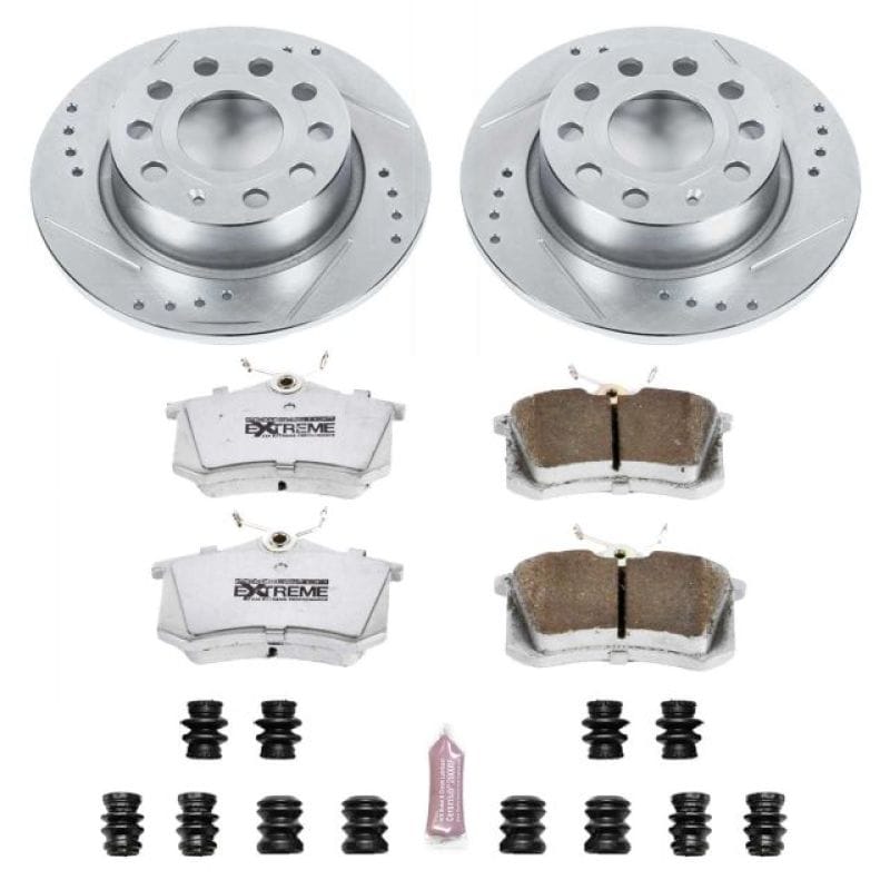 PowerStop — Z26 Street Performance Ceramic Brake Pad and Drilled & Slotted Rotor Kit