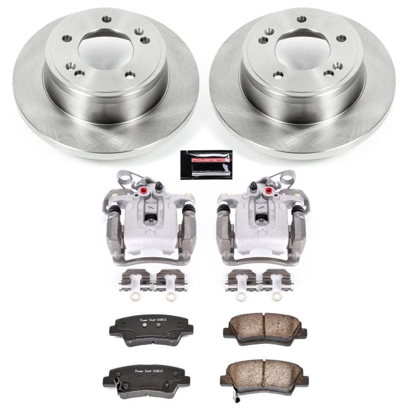 PowerStop — OE Stock Replacement Low-Dust Ceramic Brake Pad, Rotor and Caliper Kit