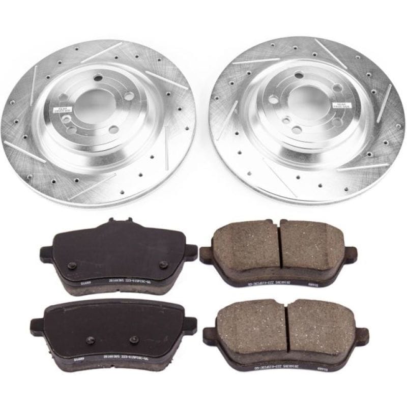 PowerStop — Z23 Daily Driver Carbon-Fiber Ceramic Brake Pad and Drilled & Slotted Rotor Kit