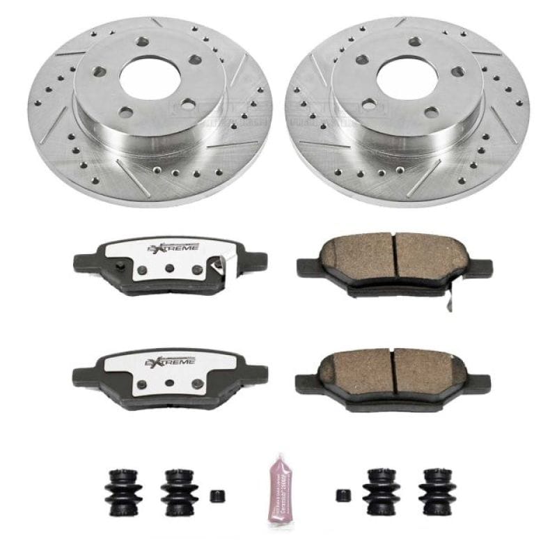 PowerStop — Z26 Street Performance Ceramic Brake Pad and Drilled & Slotted Rotor Kit
