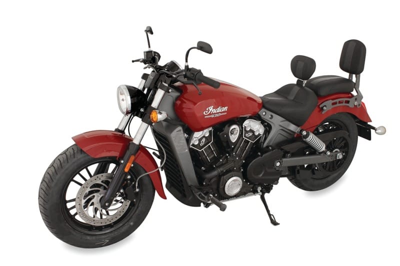 Mustang Motorcycle — Mustang 15-21 Indian Scout Standard Touring Solo Seat w/Driver Backrest - Black