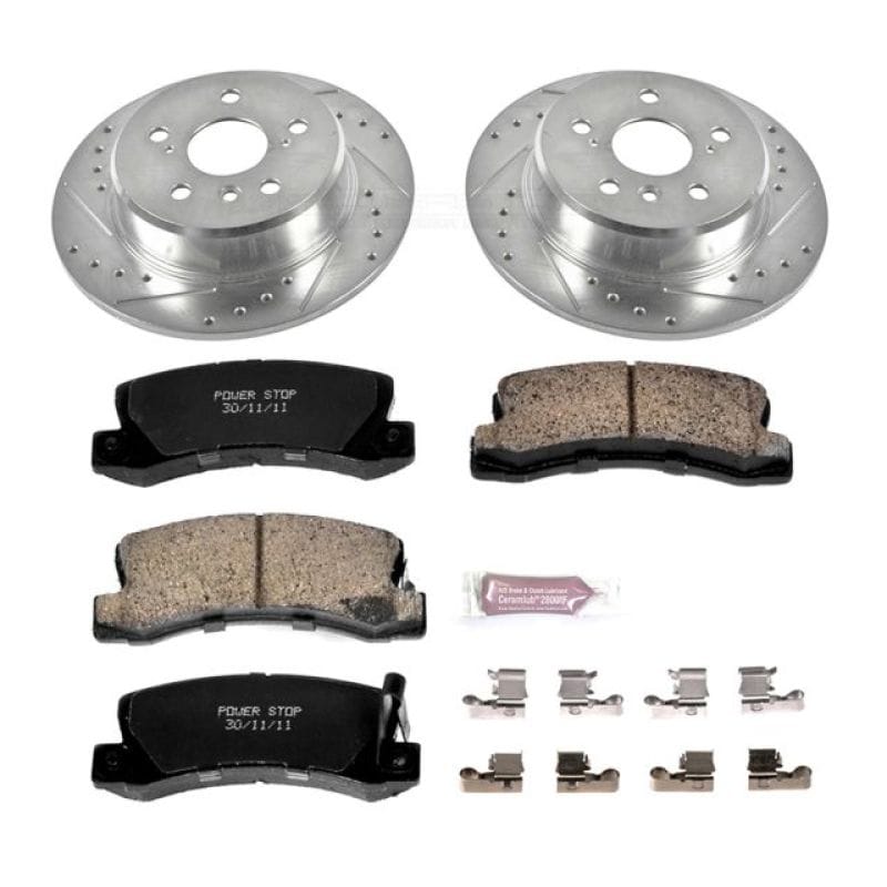 PowerStop — Z23 Daily Driver Carbon-Fiber Ceramic Brake Pad and Drilled & Slotted Rotor Kit