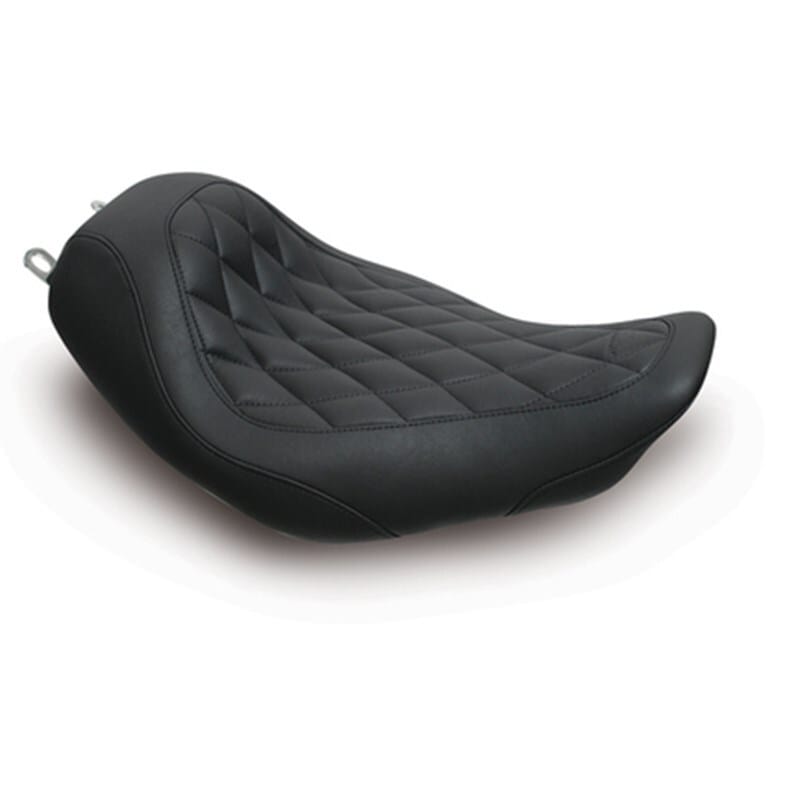 Mustang Motorcycle — Mustang 08-21 Harley Electra Glide Std,Rd Glide,Rd King,Str Glide Solo Seat Diamond Stitch -Brown