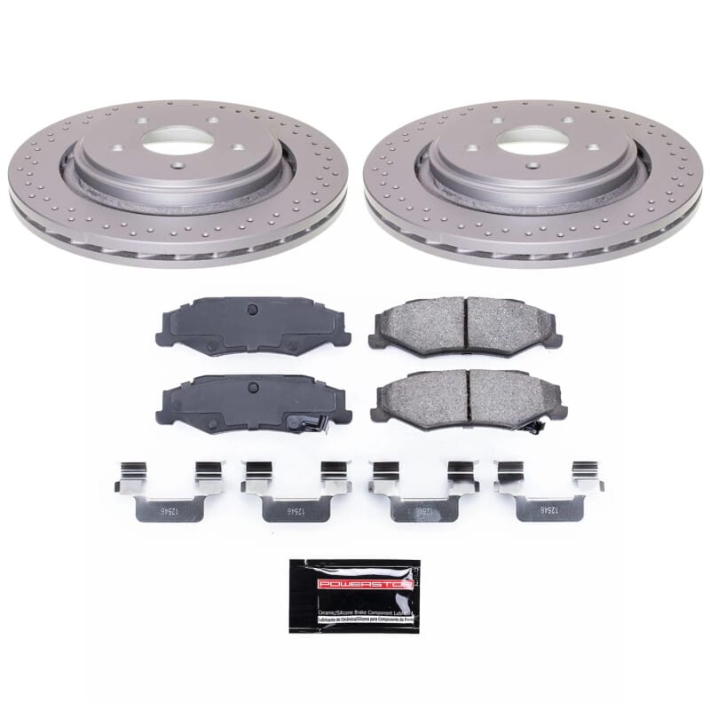 PowerStop — Genuine Geomet Coated Rotor and Low-Dust Ceramic Brake Pad Kit