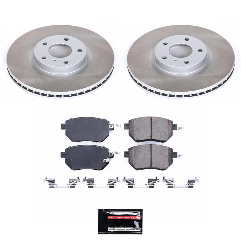 PowerStop — Semi-Coated Rotor and Low-Dust Ceramic Brake Pad Kit