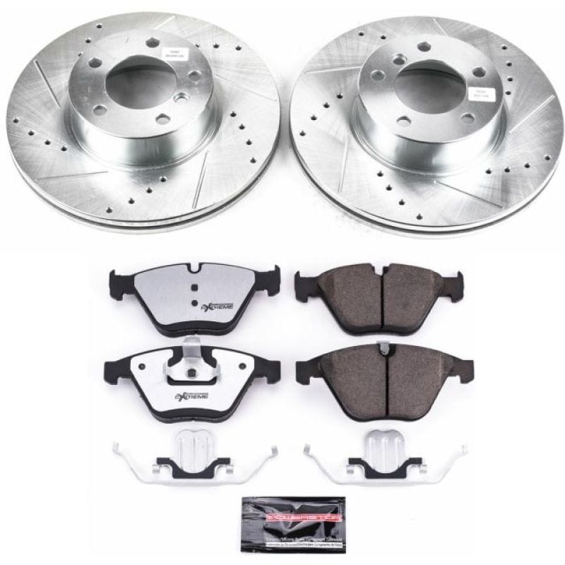 PowerStop — Z26 Street Performance Ceramic Brake Pad and Drilled & Slotted Rotor Kit