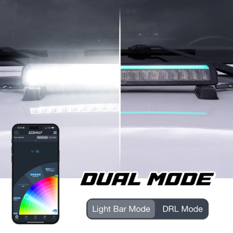 XKGLOW — XK Glow 40in Offroad Light Bar w/ RGBW Chasing DRL & App Control