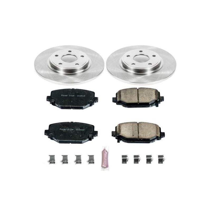 PowerStop — OE Stock Replacement Low-Dust Ceramic Brake Pad and Rotor Kit