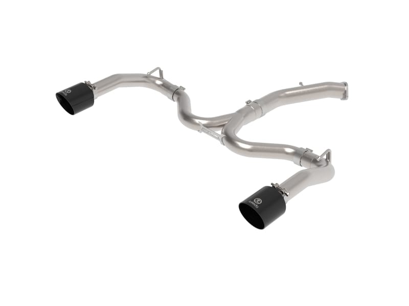 aFe — Takeda 3 IN to 2-1/2 IN 304 Stainless Steel Axle-Back Exhaust Black Tip