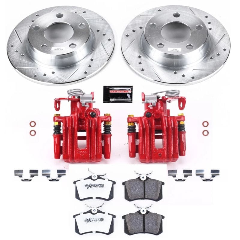 PowerStop — Z26 Street Performance Ceramic Brake Pad, Drilled Slotted Rotor, and Caliper Kit