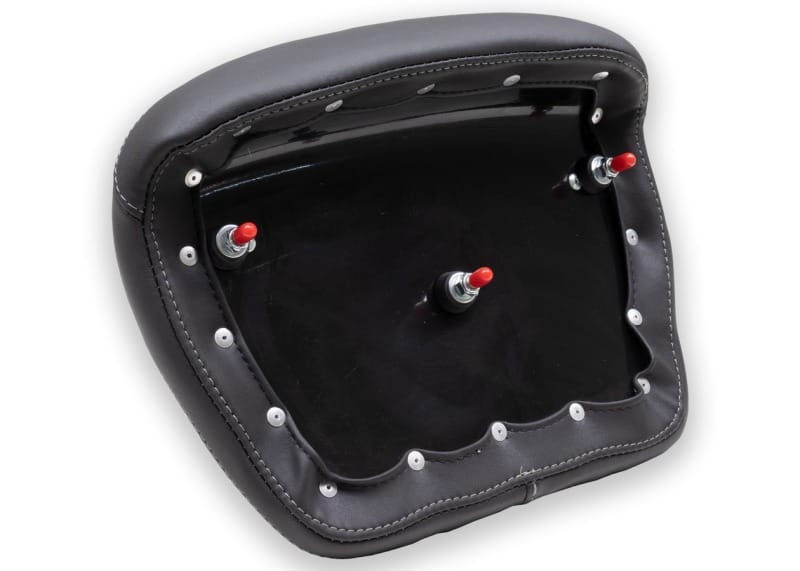 Mustang Motorcycle — Mustang 08-21 Harley Electra Glide, Rd Glide, Rd King, Str Glide Tour-Pak Pad w/Grey Stitch-Black