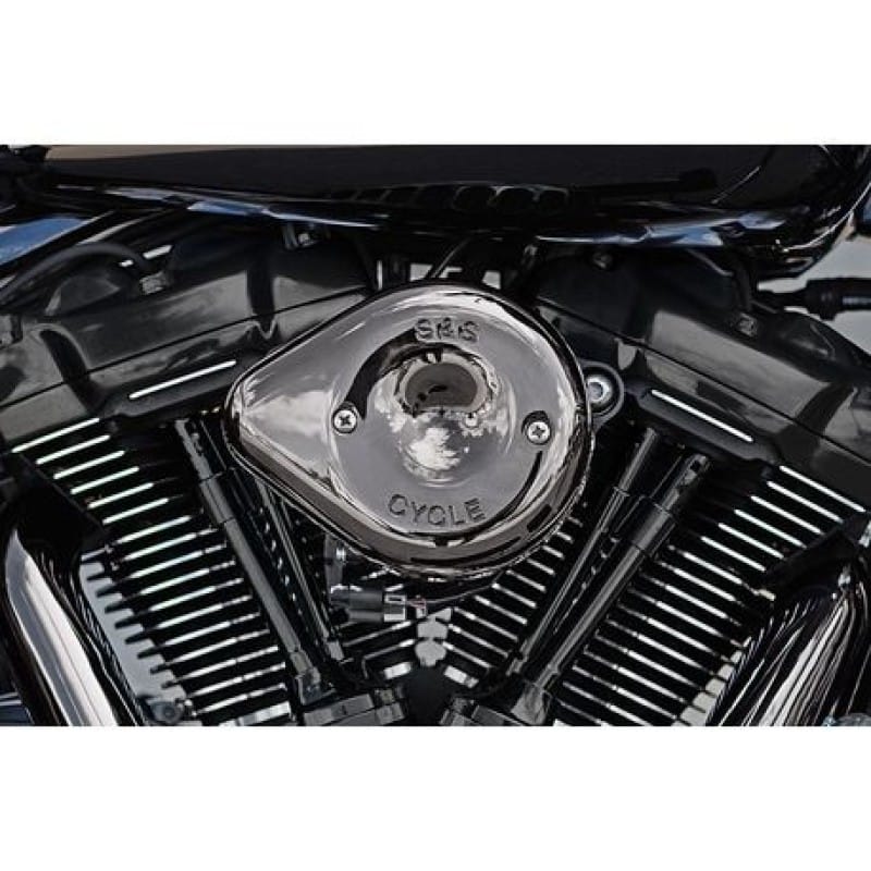S&S Cycle — S&S Cycle 17-23 M8 Models Lava Chrome Stealth Mini Teardrop Air Cleaner Kit