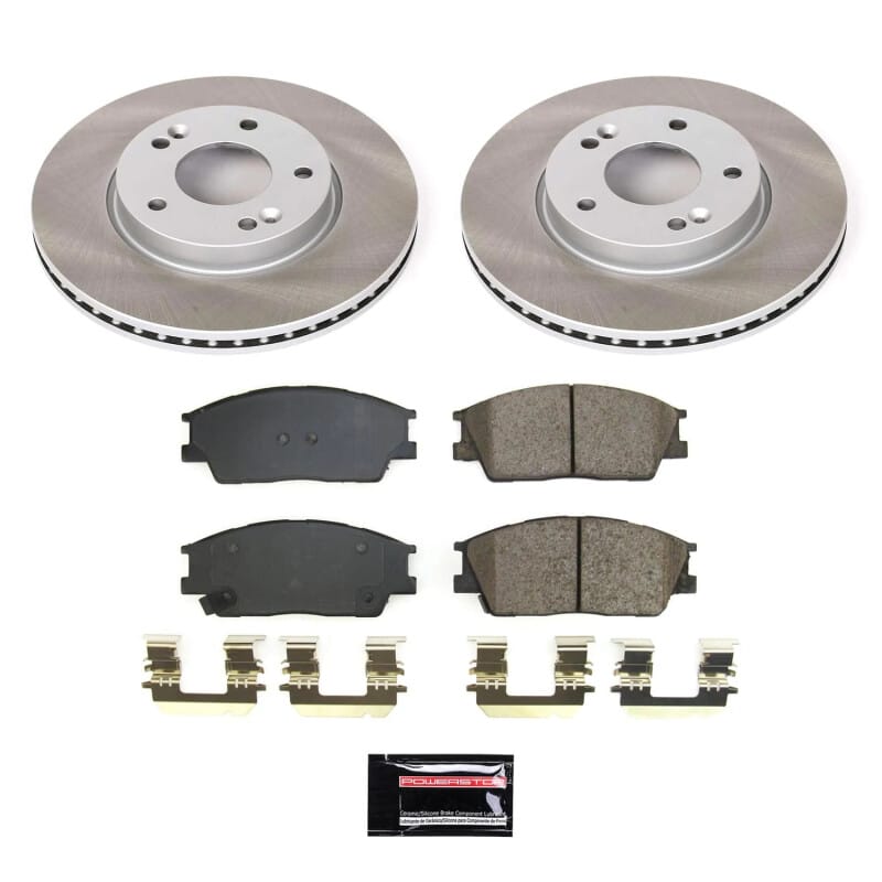 PowerStop — Semi-Coated Rotor and Low-Dust Ceramic Brake Pad Kit