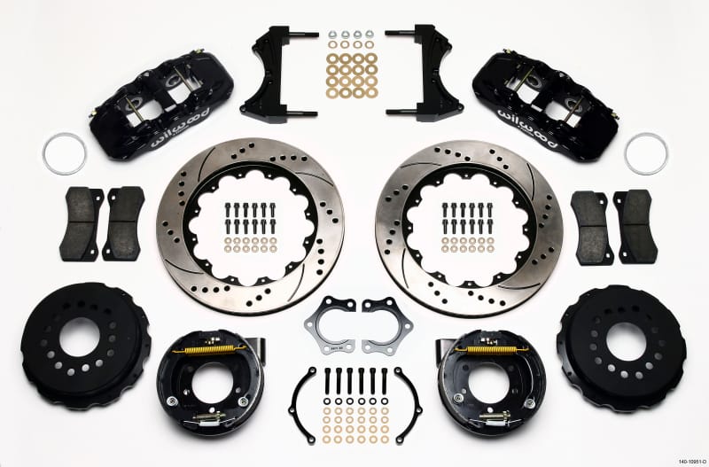 Wilwood — KIT,REAR,MOPAR/DANA,GREEN/SNAP RING,2.36 OFFSET,AERO4,14.00 ROTOR,SRP