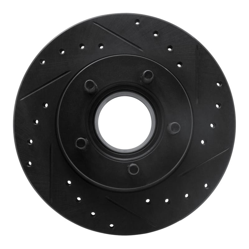 R1 Concepts — R1 Concepts Brake Rotor Drilled and Slotted Black