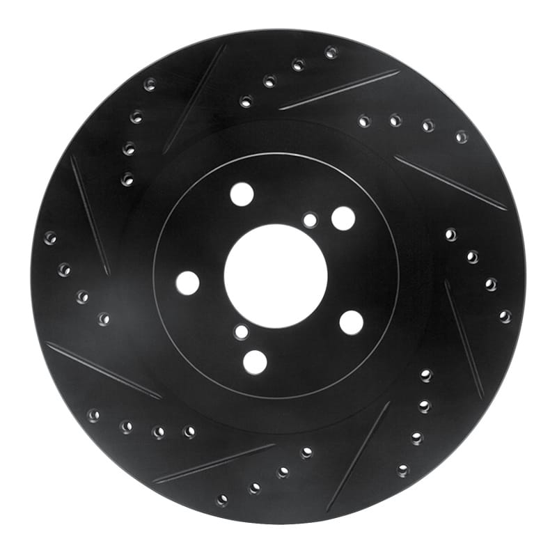 R1 Concepts — R1 Concepts Brake Rotor Drilled and Slotted Black