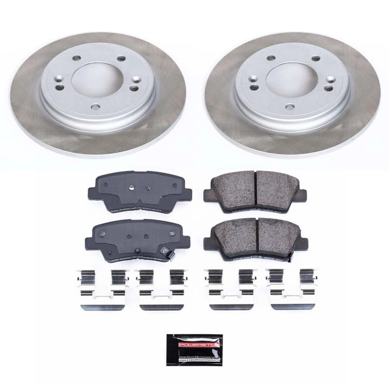 PowerStop — Semi-Coated Rotor and Low-Dust Ceramic Brake Pad Kit