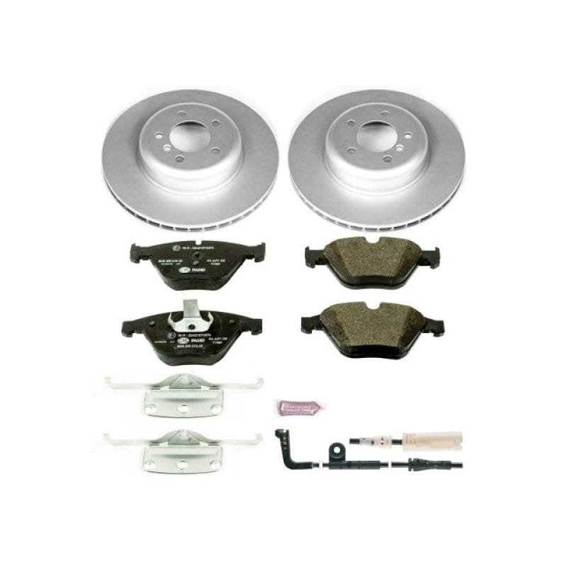 PowerStop — Genuine Geomet Coated Rotors, ECE-R90 Brake Pads + Hardware Kit