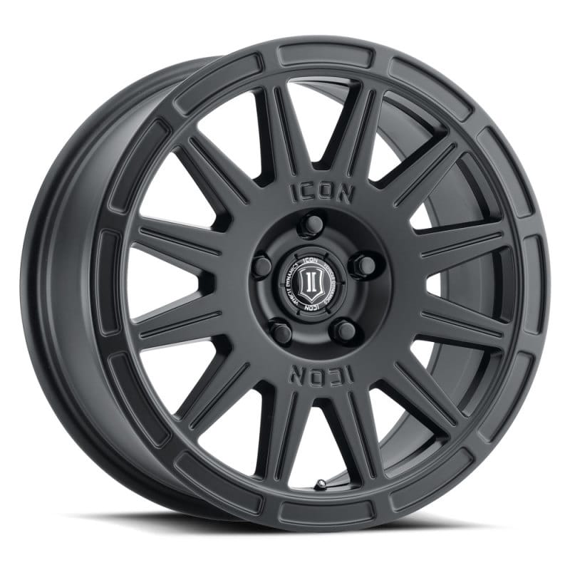 ICON — ICON ALLOYS RICOCHET SAT BLK - 17 X 8 / 5 X 100 / 38MM / 6" BS