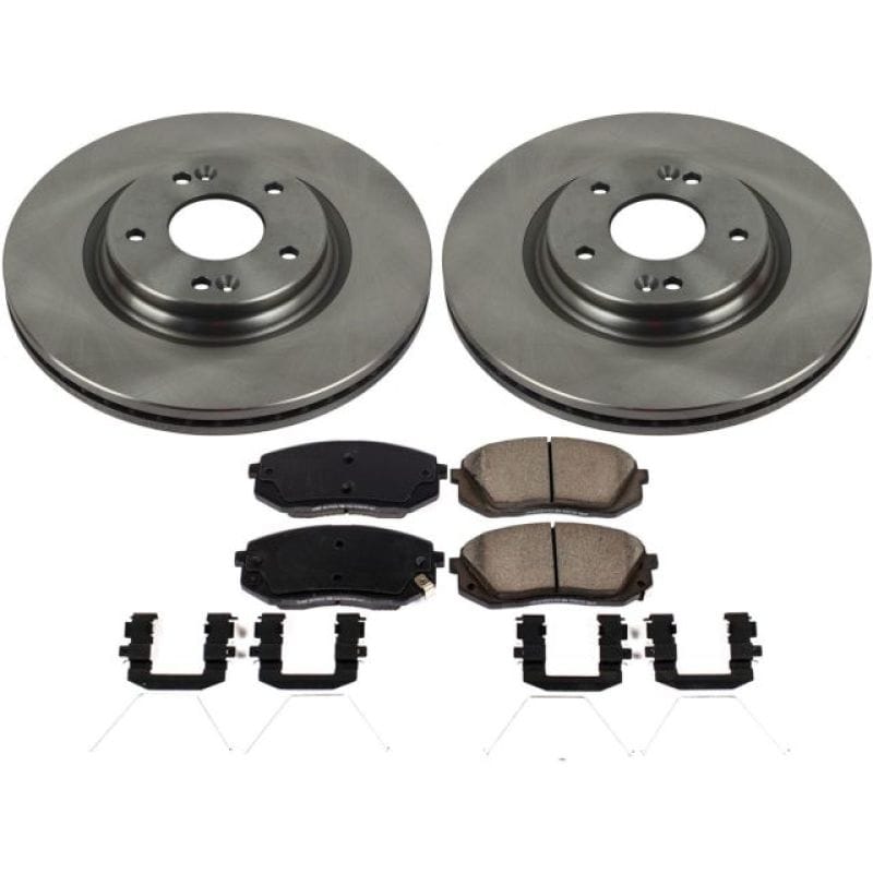 PowerStop — OE Stock Replacement Low-Dust Ceramic Brake Pad and Rotor Kit