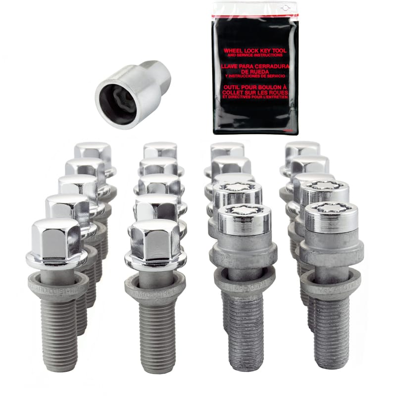 McGard — McGard 5 Lug Hex Install Kit w/Locks (Radius Seat Bolt) M14X1.5 / 17mm Hex / 35.4mm Shank L - Chrome