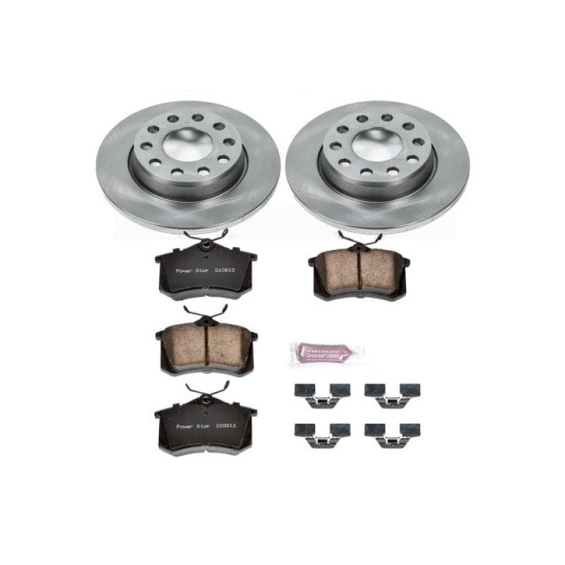 PowerStop — OE Stock Replacement Low-Dust Ceramic Brake Pad and Rotor Kit