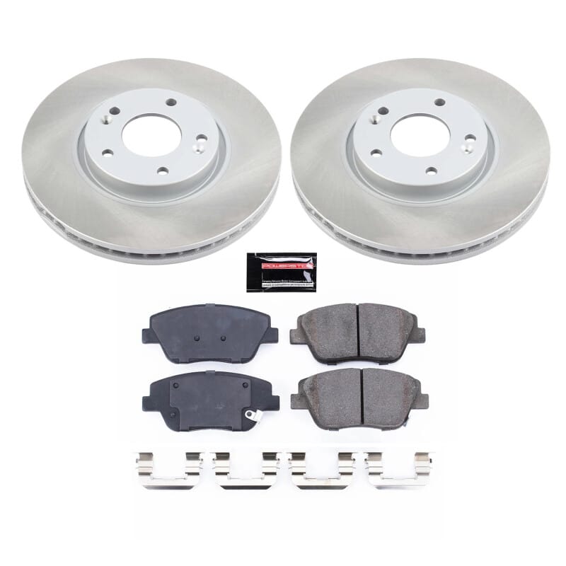 PowerStop — Semi-Coated Rotor and Low-Dust Ceramic Brake Pad Kit
