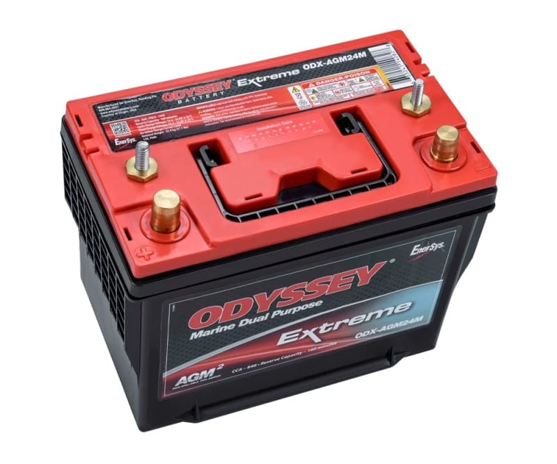 Odyssey Battery — battery, marine, Odyssey ODX-AGM24M, group 24M AGM