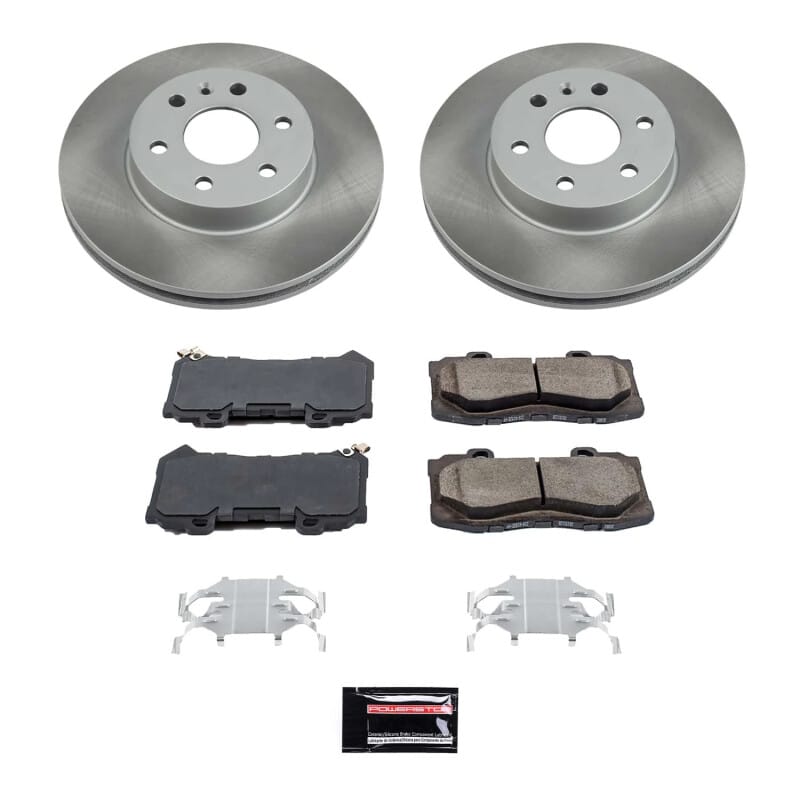 PowerStop — Semi-Coated Rotor and Low-Dust Ceramic Brake Pad Kit