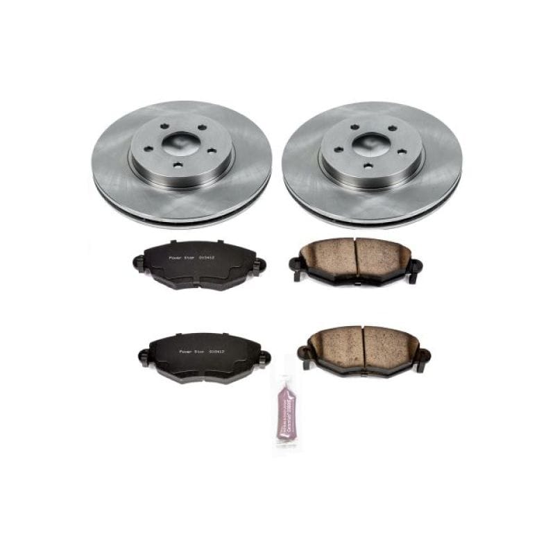 PowerStop — OE Stock Replacement Low-Dust Ceramic Brake Pad and Rotor Kit