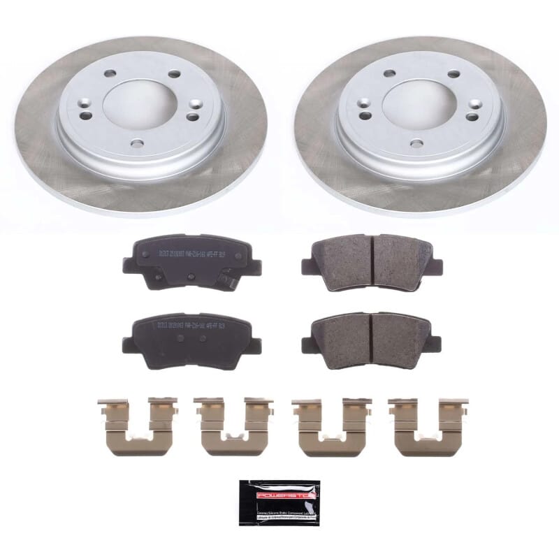 PowerStop — Semi-Coated Rotor and Low-Dust Ceramic Brake Pad Kit