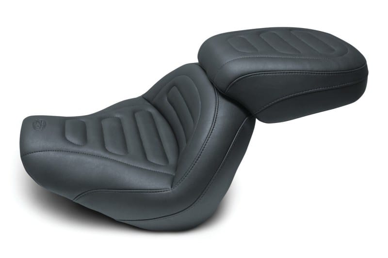 Mustang Motorcycle — Mustang 18-21 Harley Fat Bob Standard Touring Solo Seat Trapezoid- Black