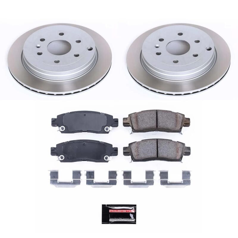 PowerStop — Semi-Coated Rotor and Low-Dust Ceramic Brake Pad Kit