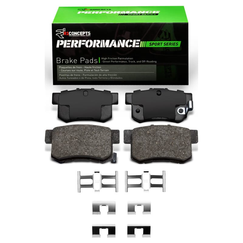 R1 Concepts — R1 1987-2022 Acura TSX Rear R1 Performance Sport Pads & Hardware Kit
R1 Performance Sport