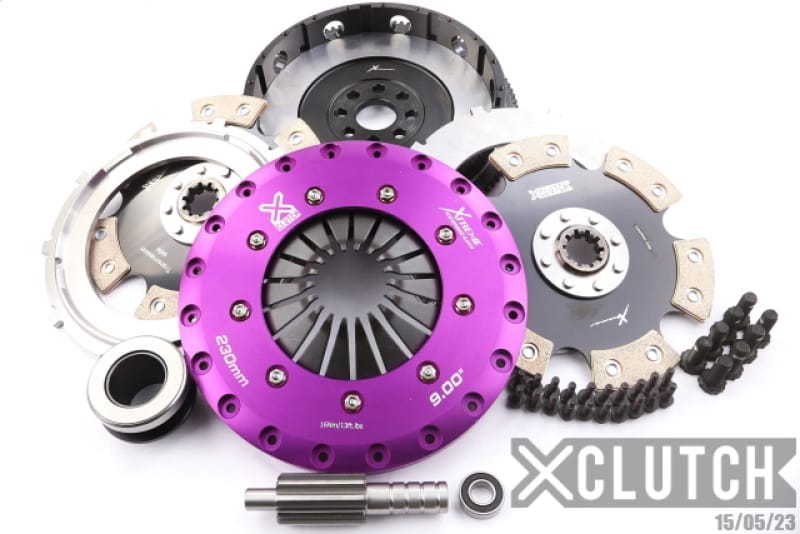 XCLUTCH — Clutch Kit Inc Chromoly Flywheel; 9" Twin Solid Ceramic Clutch Discs