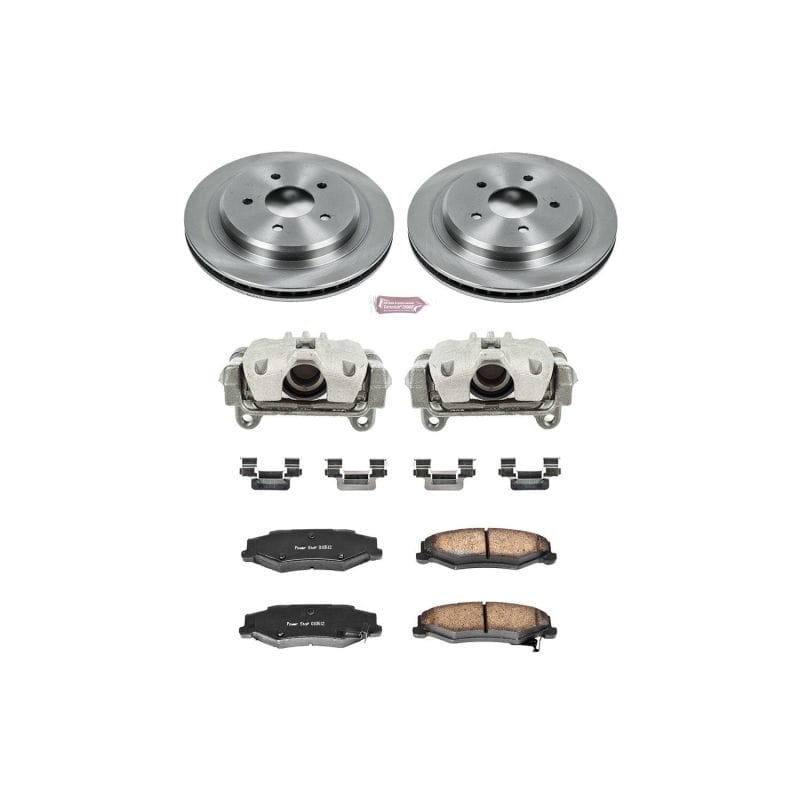 PowerStop — OE Stock Replacement Low-Dust Ceramic Brake Pad, Rotor and Caliper Kit