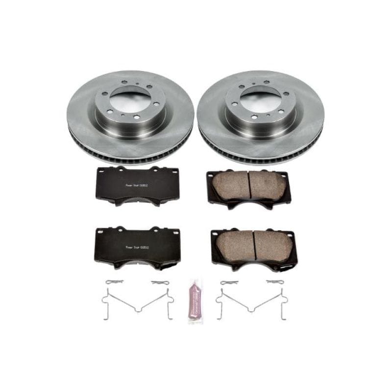 PowerStop — OE Stock Replacement Low-Dust Ceramic Brake Pad and Rotor Kit
