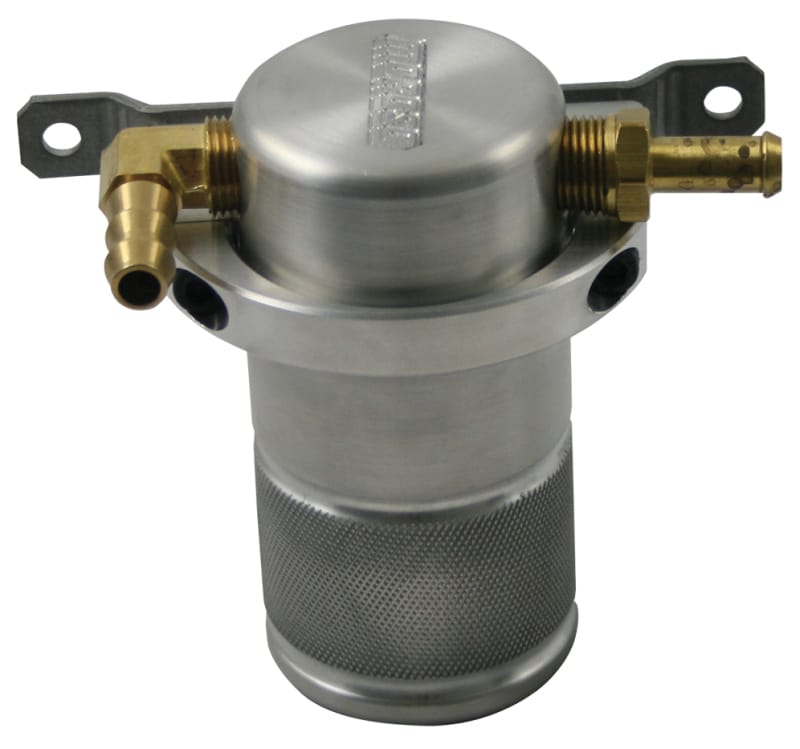 Moroso — Moroso 90-05 Mazda Miata Air/Oil Separator Catch Can - Small Body - Billet Aluminum