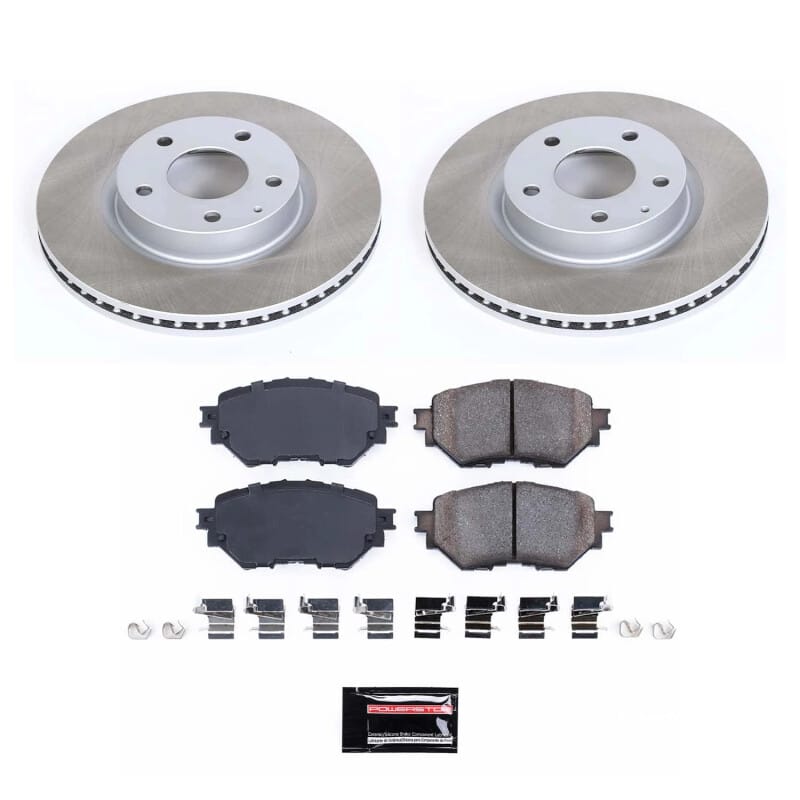 PowerStop — Semi-Coated Rotor and Low-Dust Ceramic Brake Pad Kit