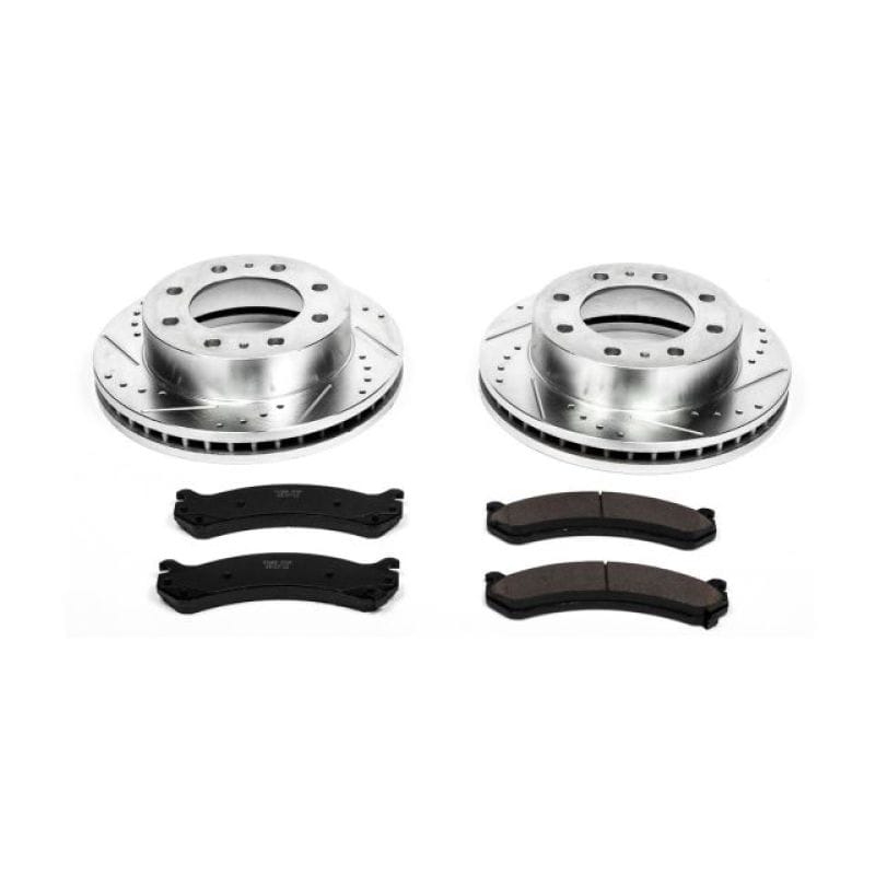 PowerStop — Z23 Daily Driver Carbon-Fiber Ceramic Brake Pad and Drilled & Slotted Rotor Kit