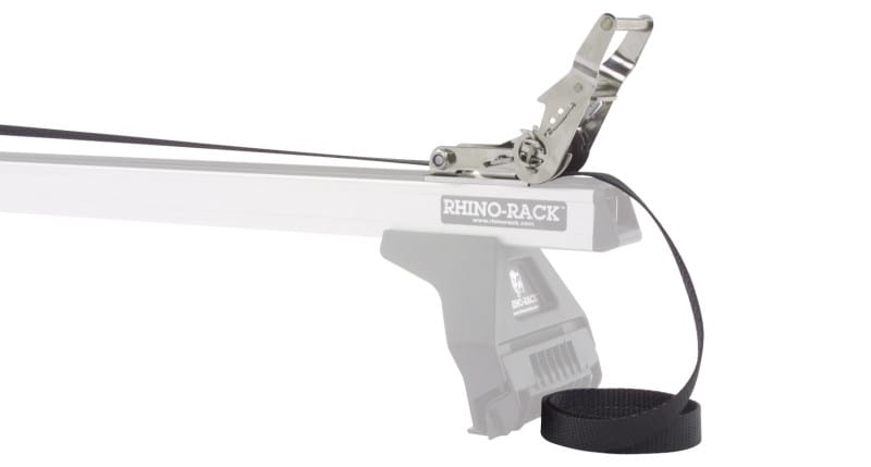 Rhino-Rack — Ratchet Grab; Stainless Steel; 78 in. Strap; For Use w/H/D Bar;