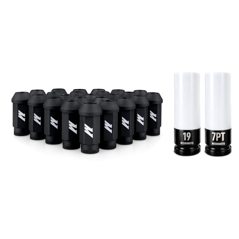 Mishimoto — Steel Locking Lug Nuts M14x1.5, Black, 24pc Set