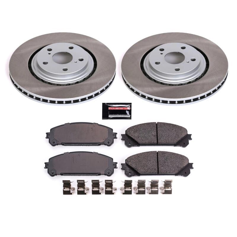 PowerStop — Semi-Coated Rotor and Low-Dust Ceramic Brake Pad Kit