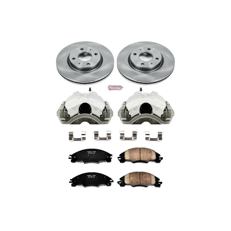 PowerStop — OE Stock Replacement Low-Dust Ceramic Brake Pad, Rotor and Caliper Kit