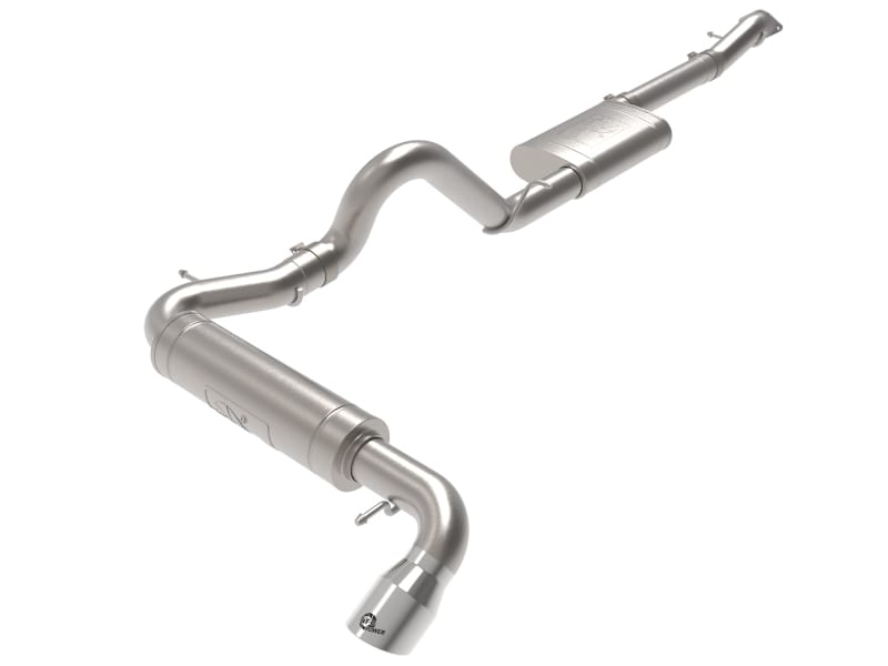 aFe — Apollo GT Series 3 IN 409 Stainless Steel Cat-Back Exhaust System w/ Polish Ti