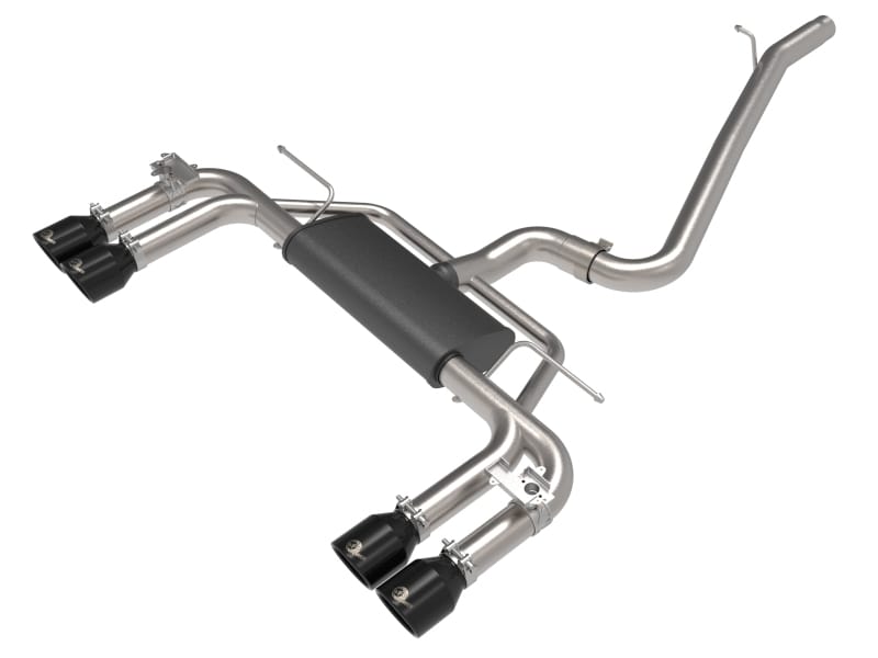 aFe — MACH Force-Xp 3 IN to 2-1/2 IN Stainless Steel Cat-Back Exhaust System Black