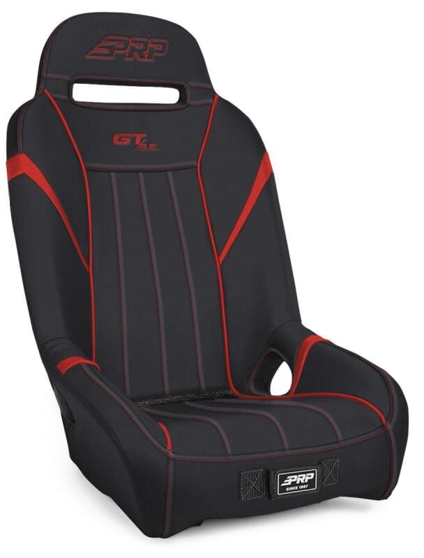 PRP Seats — PRP GT/S.E. Rear Suspension Seat- Black/Red